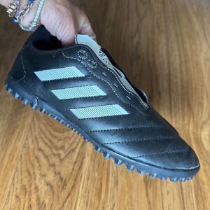 Adidas Goletto VIII Boys Size 5 Turf Soccer Cleats Black White Kids Youth GY5781